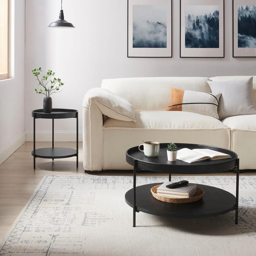 Artistiq Living Artistiq Bijzettafel Sylver 69cm zwart