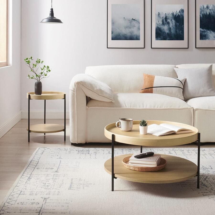 Artistiq Living Artistiq Ronde Salontafel Sylver MDF en metaal 69cm