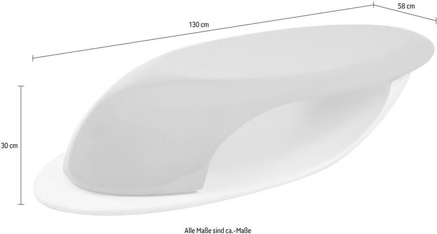 SalesFever Salontafel Lignano Salontafel stijlvol middelpunt Fiberglas-salontafel: tweekleurig design onvergelijkbare stijl