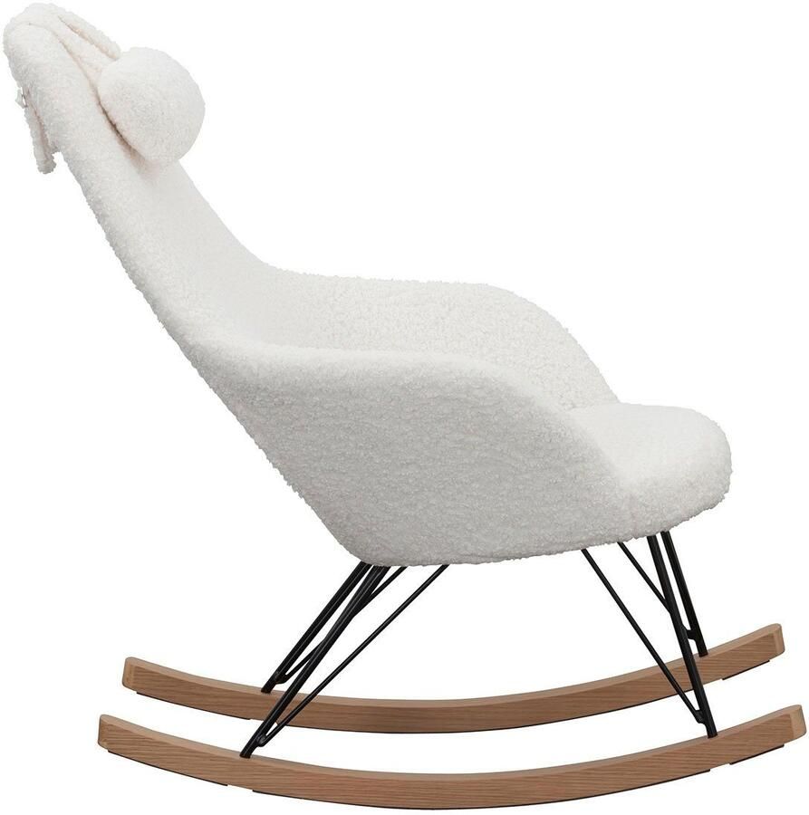SalesFever Schommelstoel Comfortabele schommelstoel om te ontspannen Exclusieve bekleding in edele teddybont-look