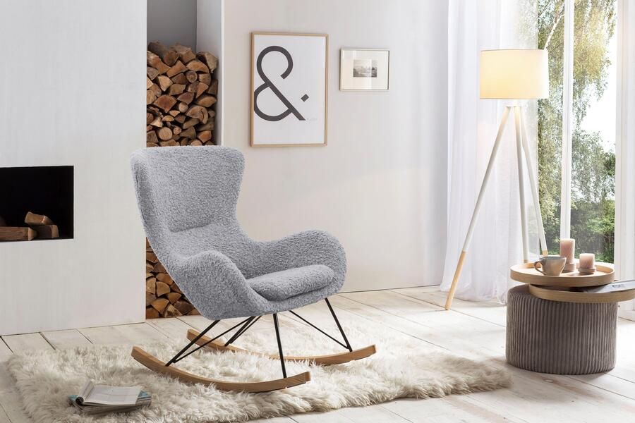 SalesFever Schommelstoel Ontspannende schommelstoel In charmant teddybontdesign