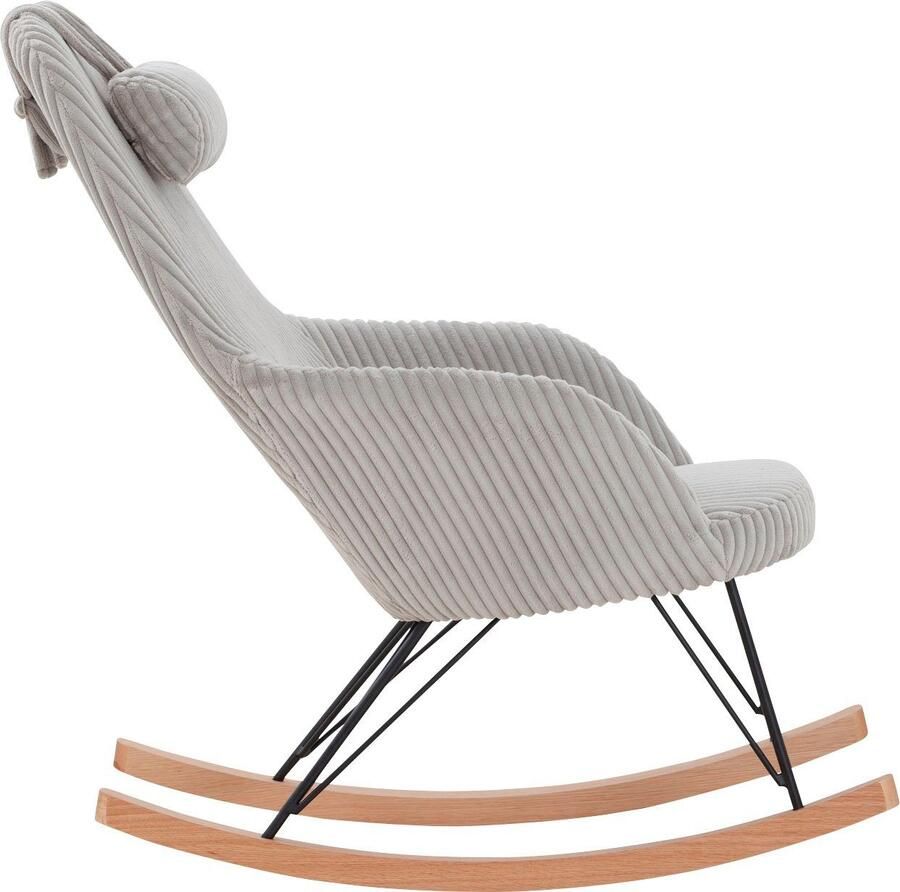 SalesFever Schommelstoel Pure ontspanning Bekleding in moderne corduroy-look