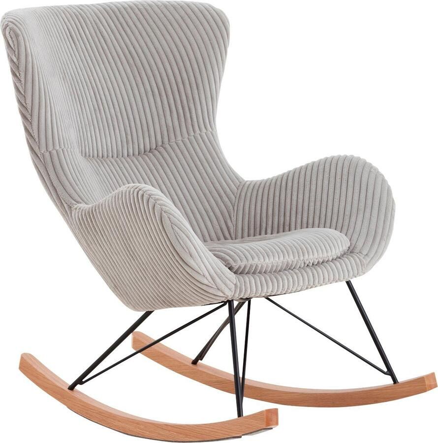 SalesFever Schommelstoel Pure ontspanning Bekleding in moderne corduroy-look