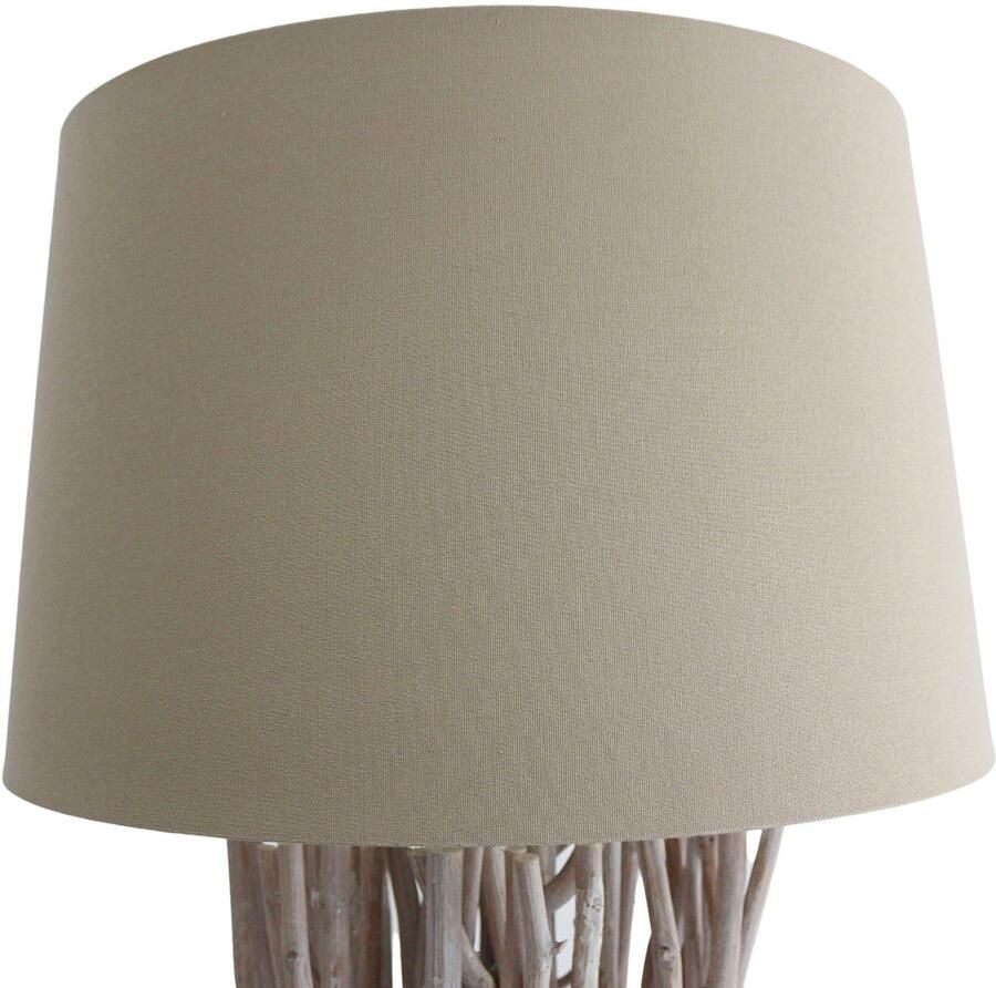 SalesFever Staande lamp Easton handgemaakt met linnen kap (1 stuk)