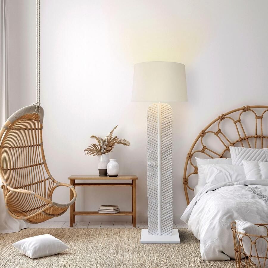 SalesFever Staande lamp Fanny handgemaakt in bladlook (1 stuk)