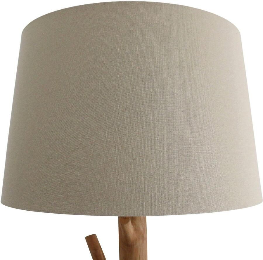 SalesFever Staande lamp Tahlia handgemaakt met linnen kap (1 stuk)