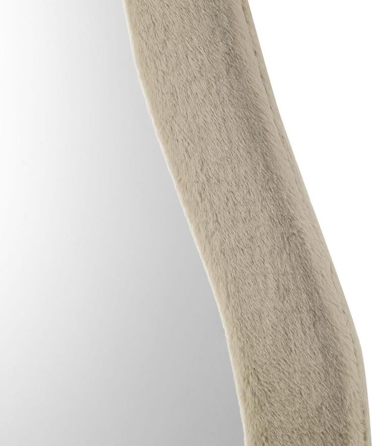 SalesFever Staande spiegel Bristol spiegel 160 cm hoogte Golfvormig kunstbont-frame 170cm (1 stuk)
