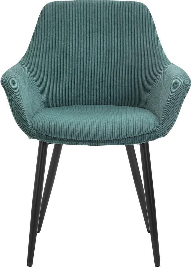 SalesFever Stoel met armleuningen Comfortabele eetkamerstoel in tijdloos design (set 2 stuks)