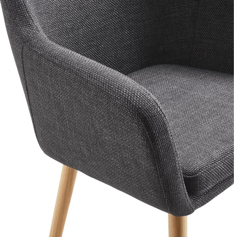 SalesFever Stoel met armleuningen Comfortabele eetkamerstoel met stijl