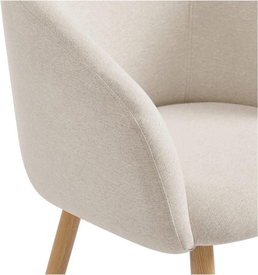 SalesFever Stoel met armleuningen Comfortabele eetkamerstoel met stijl (set 2 stuks)