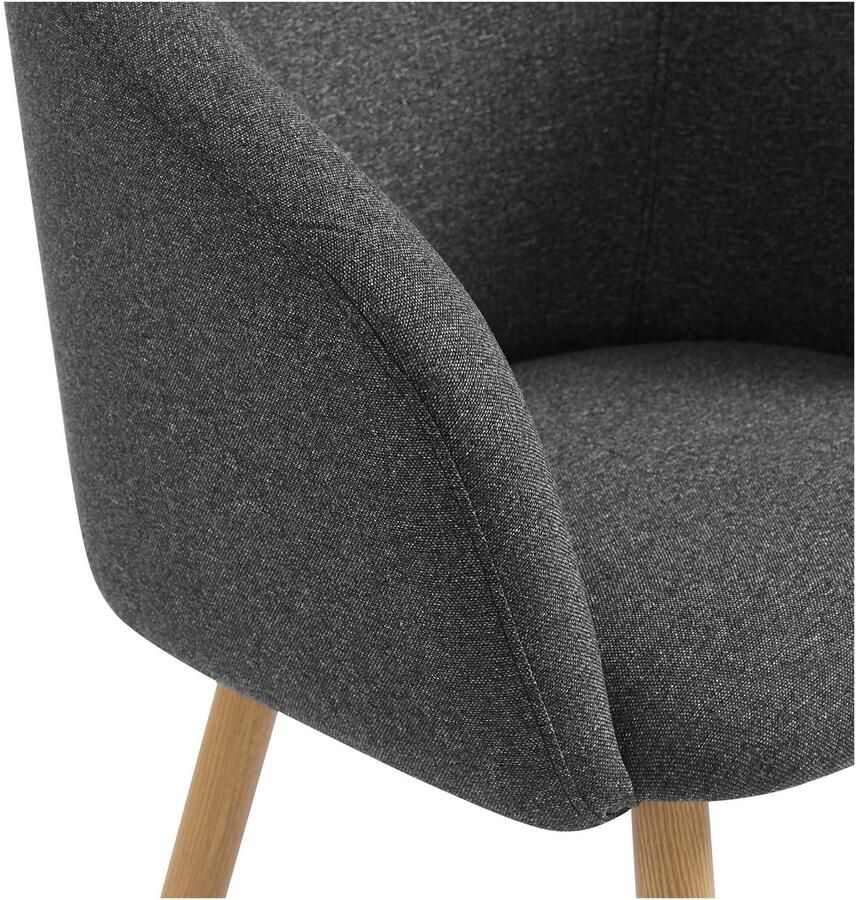 SalesFever Stoel met armleuningen Comfortabele eetkamerstoel met stijl (set 2 stuks)