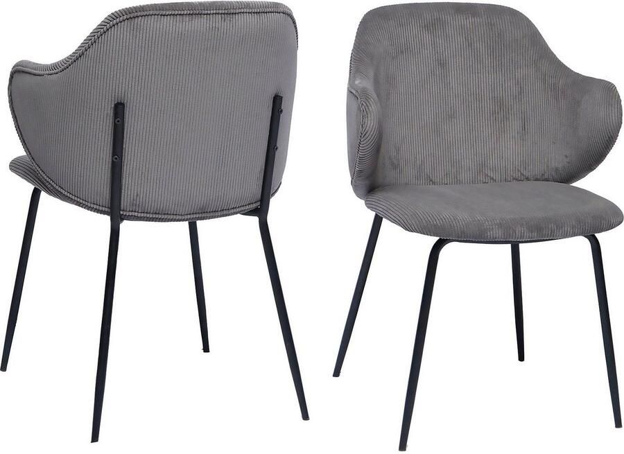 SalesFever Stoel met armleuningen Skive tweepersoonsset met stijlvolle corduroy-look bekleding (set 2 stuks)