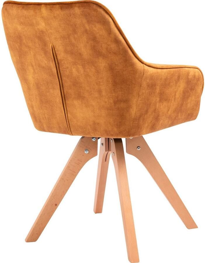 SalesFever Stoel met armleuningen Växjö Eetkamerstoel comfort en stijl Zitcomfort opnieuw gedefinieerd: 180° draaiplaat inbegrepen! (1 stuk)