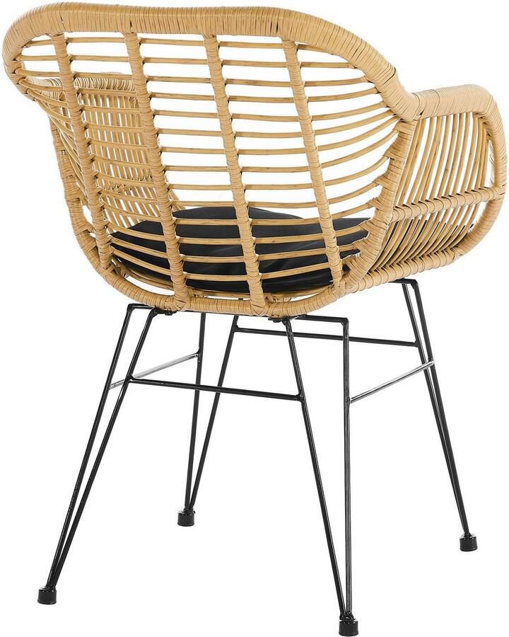 SalesFever Stoel Wels Comfortabele zitplaats Tweedelige set: Weerbestendig kunststof vlechtwerk in rotanlook (set 2 stuks)