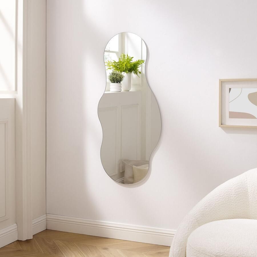 Artistiq Living Artistiq Organische Spiegel Katelin randloos 110 x 50cm Zilver