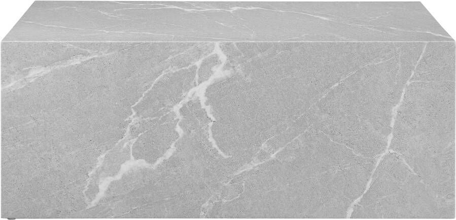 SalesFever Salontafel Almeria Salontafel: Stijlvolle bijzettafel 90 60 cm Elegantie ontmoet functionaliteit: 90x60cm Marmeroptiek-folie