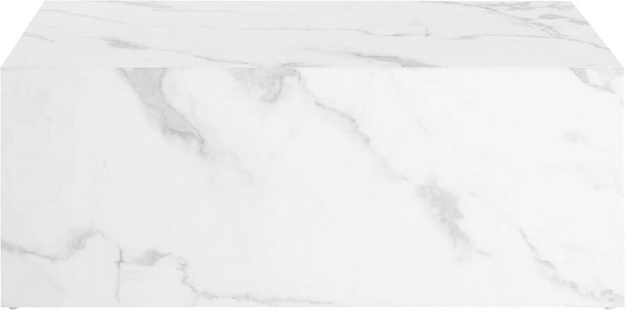 SalesFever Salontafel Almeria Salontafel: Stijlvolle bijzettafel 90 60 cm Elegantie ontmoet functionaliteit: 90x60cm Marmeroptiek-folie