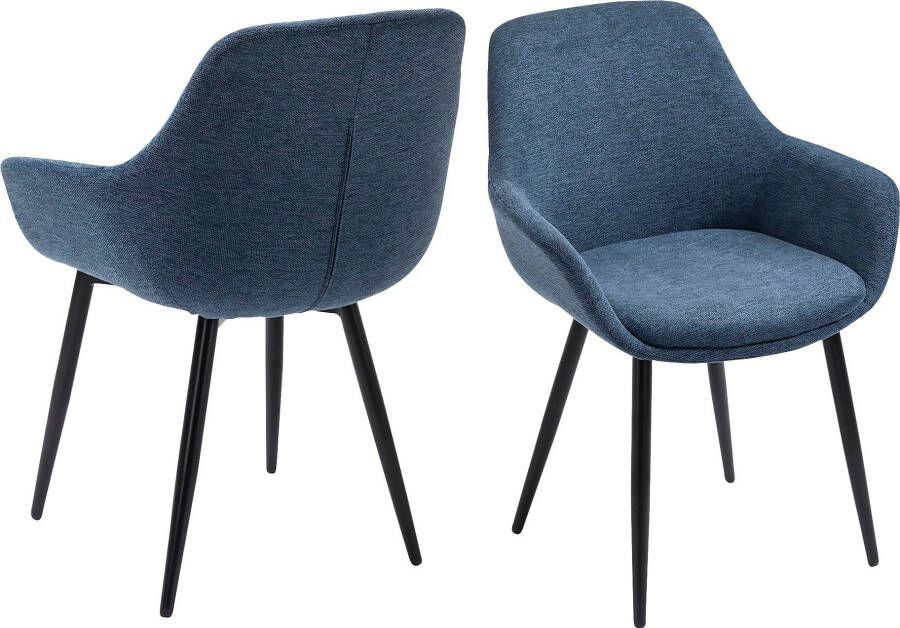 SalesFever Stoel met armleuningen Comfortabele eetkamerstoel om te relaxen (set 2 stuks)