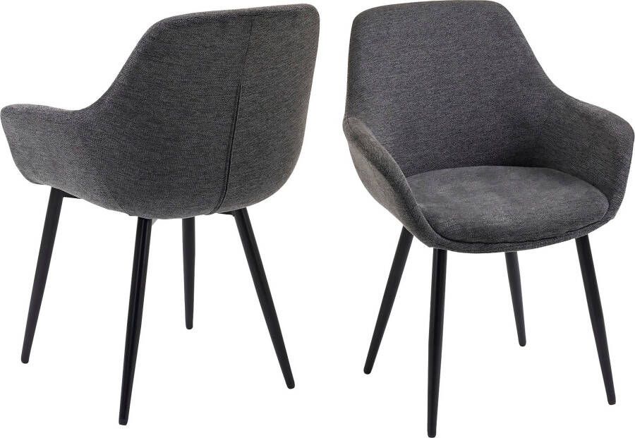 SalesFever Stoel met armleuningen Comfortabele eetkamerstoel om te relaxen (set 2 stuks)