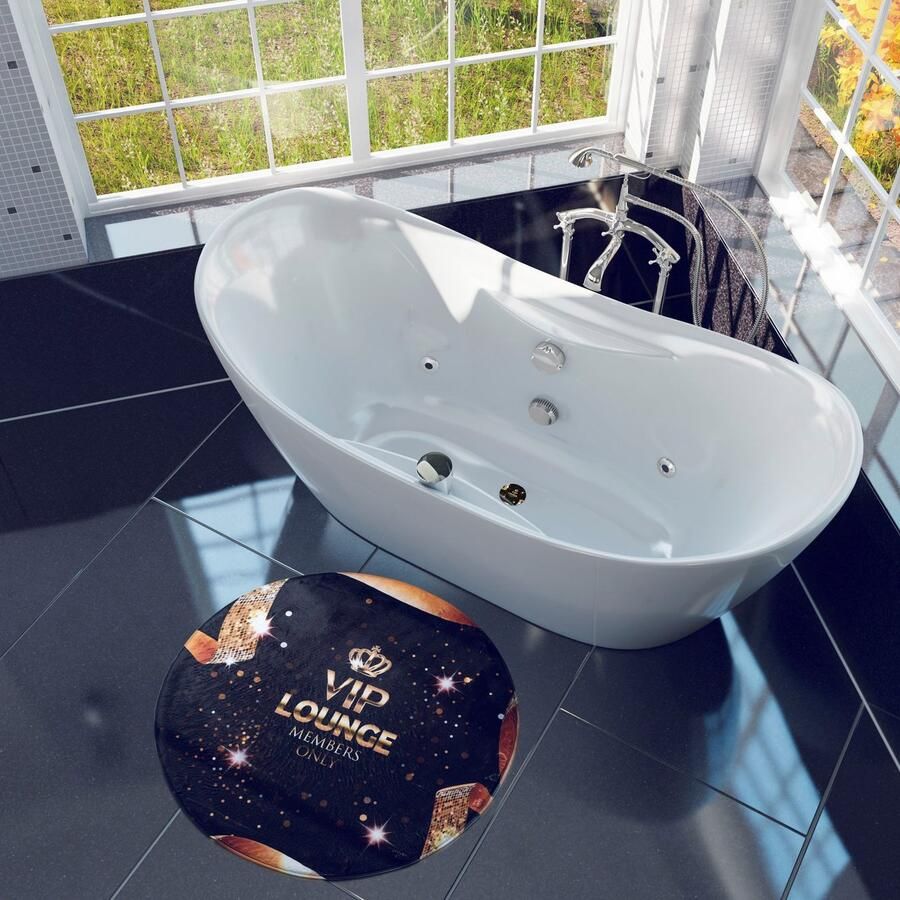 Sanilo Foam-badmat Rond VIP-lounge superzacht volle kleuren antislip wasbaar ø80cm (1 stuk)