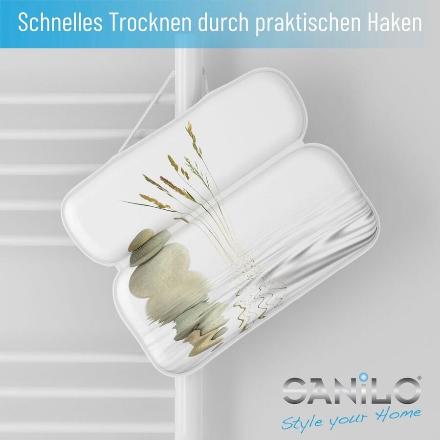 Sanilo Nekkussen Badkussen Balans comfortabel antislip volle kleuren met 7 prima zuignappen