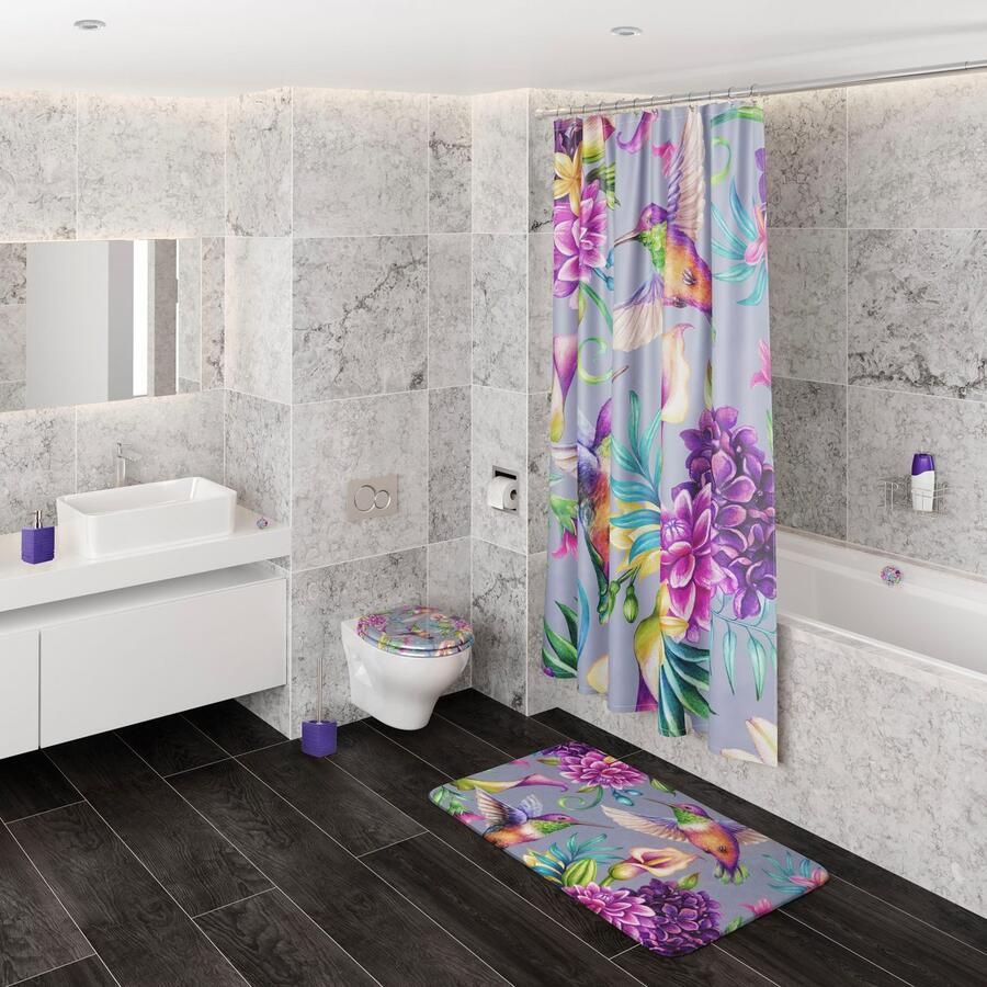 Sanilo Nekkussen Badkussen Kolibrie comfortabel antislip volle kleuren met 7 prima zuignappen