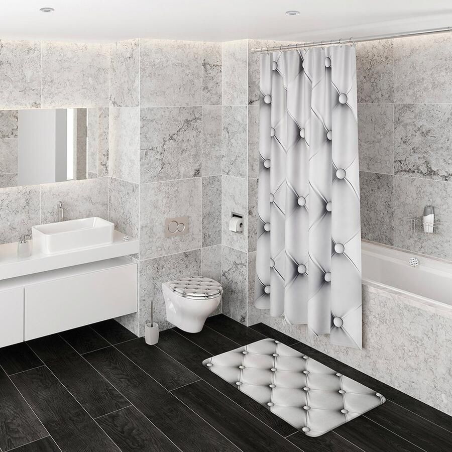 Sanilo Set badkameraccessoires Comfort bestaand uit toiletzitting badmat en wastafelplug (complete set 3-delig)