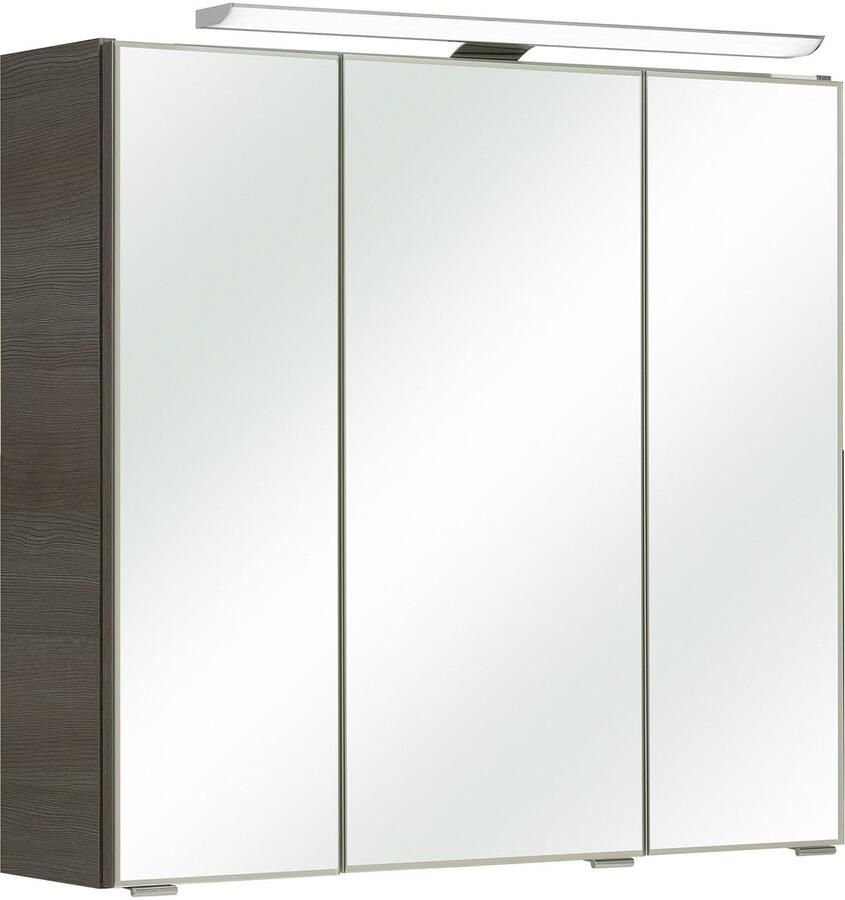 Saphir Badmeubelset Trentino 3-delig glas wasbak met LED spiegelkast (4 stuks)