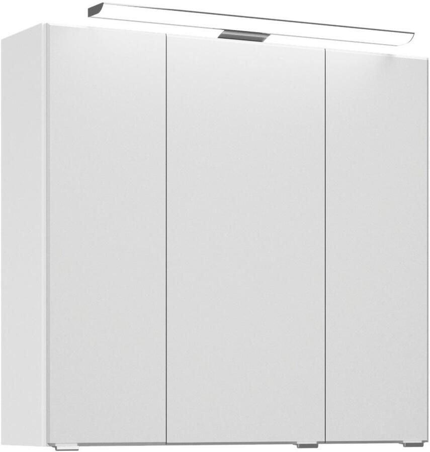 Saphir Badmeubelset Trentino 3-delig mineralen marmer wasbak LED spiegelkast (4 stuks)