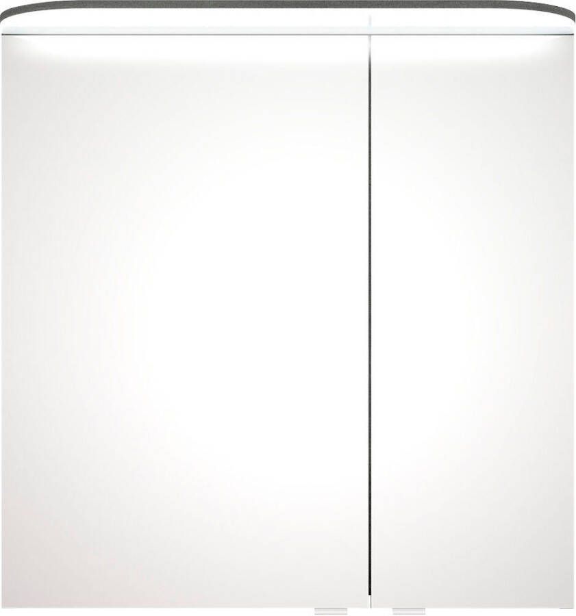 Saphir Spiegelkast Balto sprint badkamerkast met led-kransarmatuur 70 cm breed 2 deuren