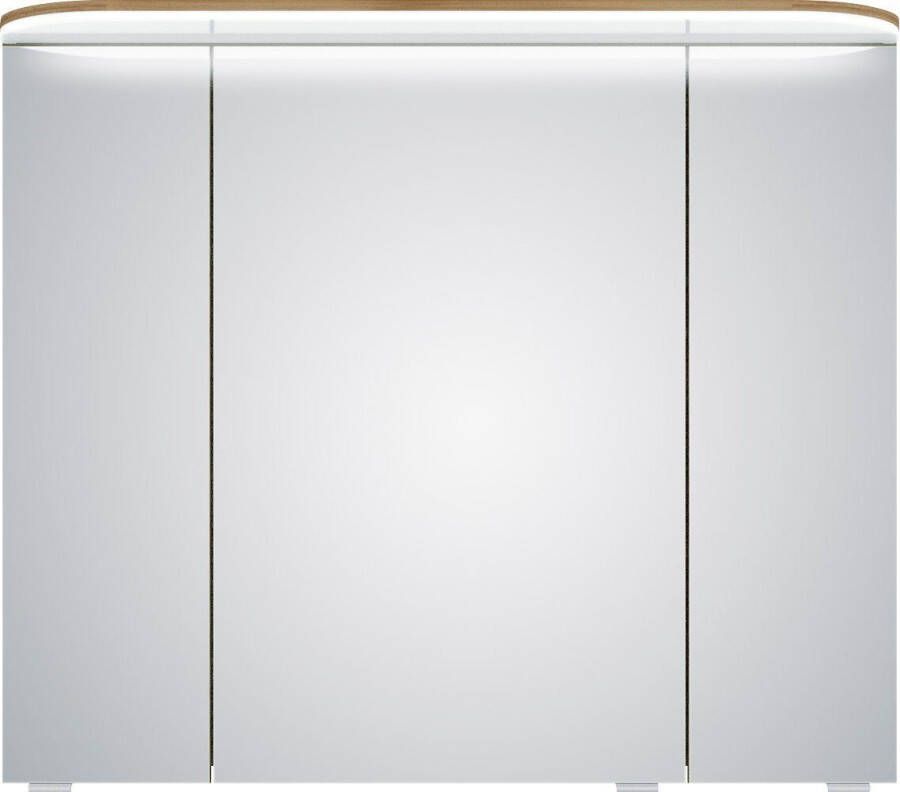 Saphir Spiegelkast Balto sprint badkamerkast met led-kransarmatuur 85 2 cm breed 3 deuren