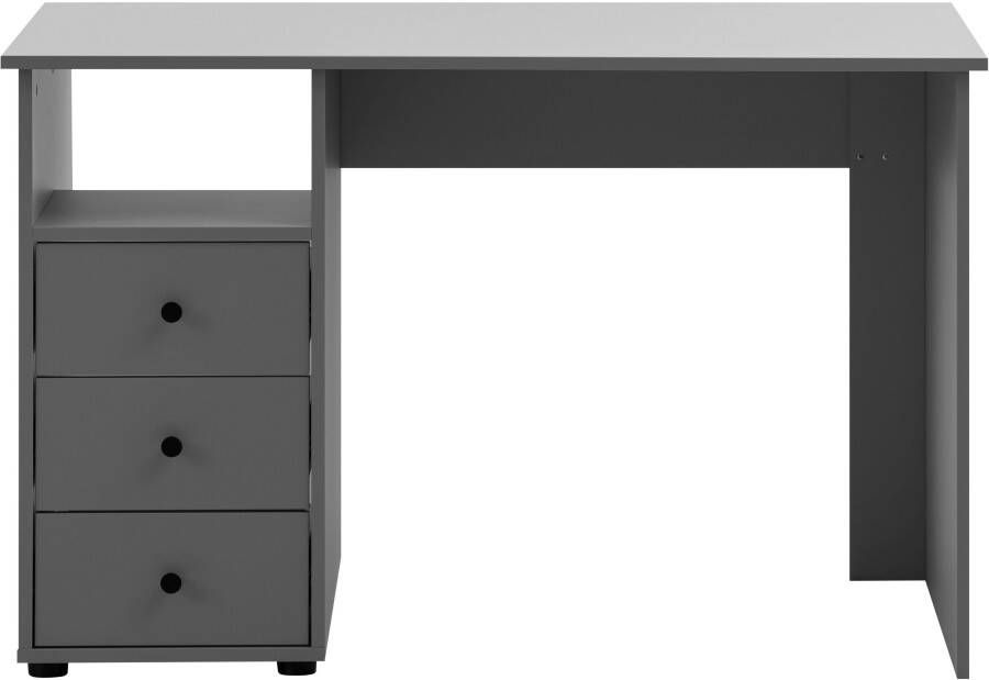 Schildmeyer Bureau Smash breedte 115 cm 3 laden met uittrekbegrenzing en metalen beslag