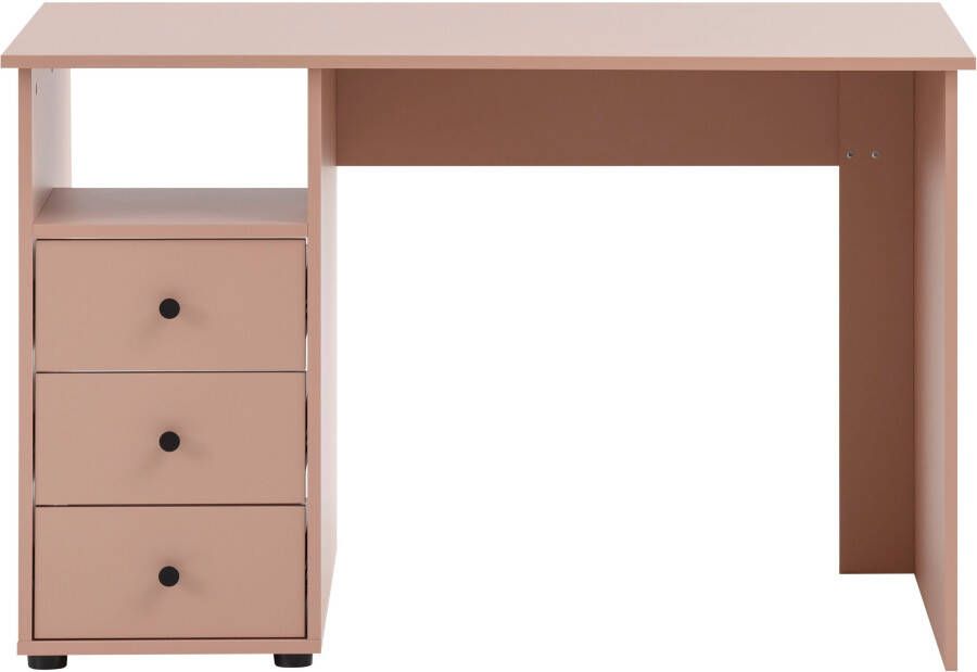 Schildmeyer Bureau Smash breedte 115 cm 3 laden met uittrekbegrenzing en metalen beslag