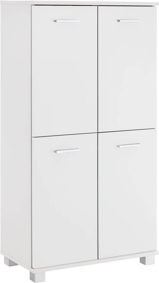 Schildmeyer Halfhoge kast LUMO Breedte 60 cm met 4 deuren & metalen handgrepen draairichting deur naar keuze links of rechts