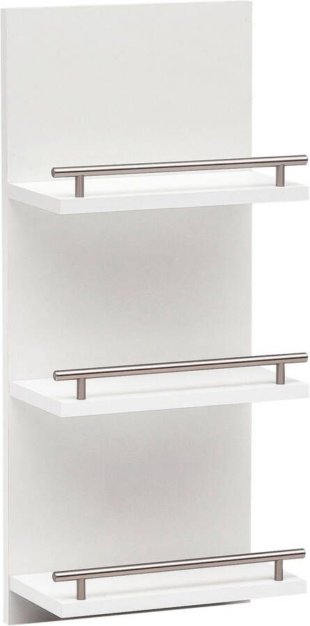 Schildmeyer Wandplank Nikosia Breedte 30 cm 3 plateaus met metalen reling