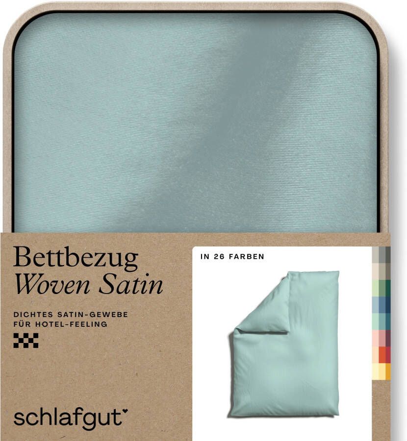 Schlafgut Dekbedovertrek Woven Satin bijzonder dicht geweven mix & match: bijpassende kussenhoes verkrijgbaar (1 stuk)