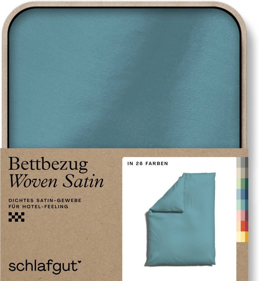 Schlafgut Dekbedovertrek Woven Satin bijzonder dicht geweven mix & match: bijpassende kussenhoes verkrijgbaar (1 stuk)