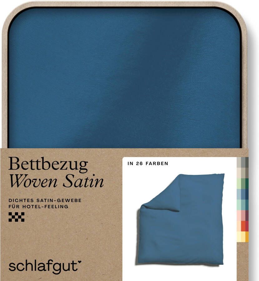 Schlafgut Dekbedovertrek Woven Satin bijzonder dicht geweven mix & match: bijpassende kussenhoes verkrijgbaar (1 stuk)