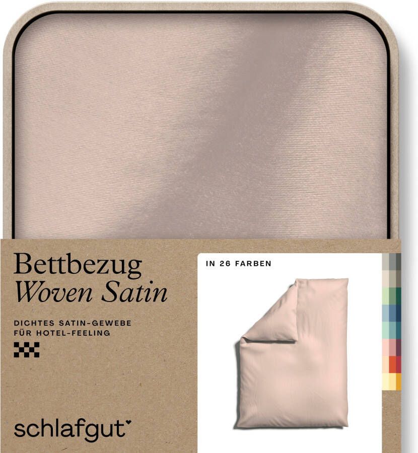 Schlafgut Dekbedovertrek Woven Satin bijzonder dicht geweven mix & match: bijpassende kussenhoes verkrijgbaar (1 stuk)