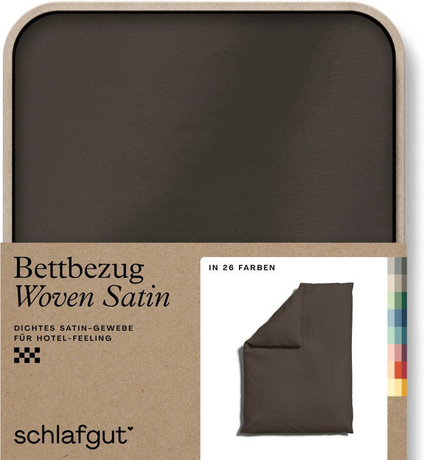 Schlafgut Dekbedovertrek Woven Satin bijzonder dicht geweven mix & match: bijpassende kussenhoes verkrijgbaar (1 stuk)