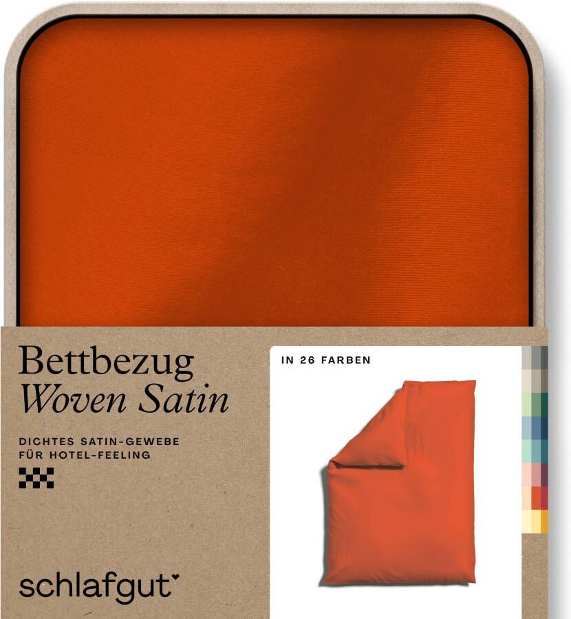 Schlafgut Dekbedovertrek Woven Satin bijzonder dicht geweven mix & match: bijpassende kussenhoes verkrijgbaar (1 stuk)