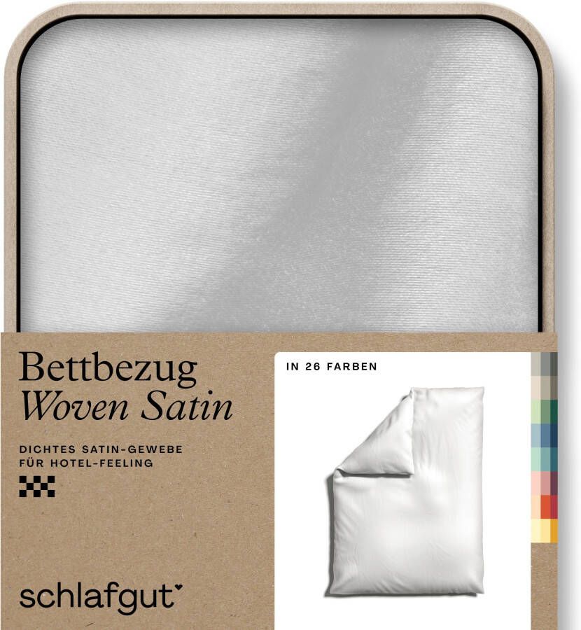 Schlafgut Dekbedovertrek Woven Satin bijzonder dicht geweven mix & match: bijpassende kussenhoes verkrijgbaar (1 stuk)