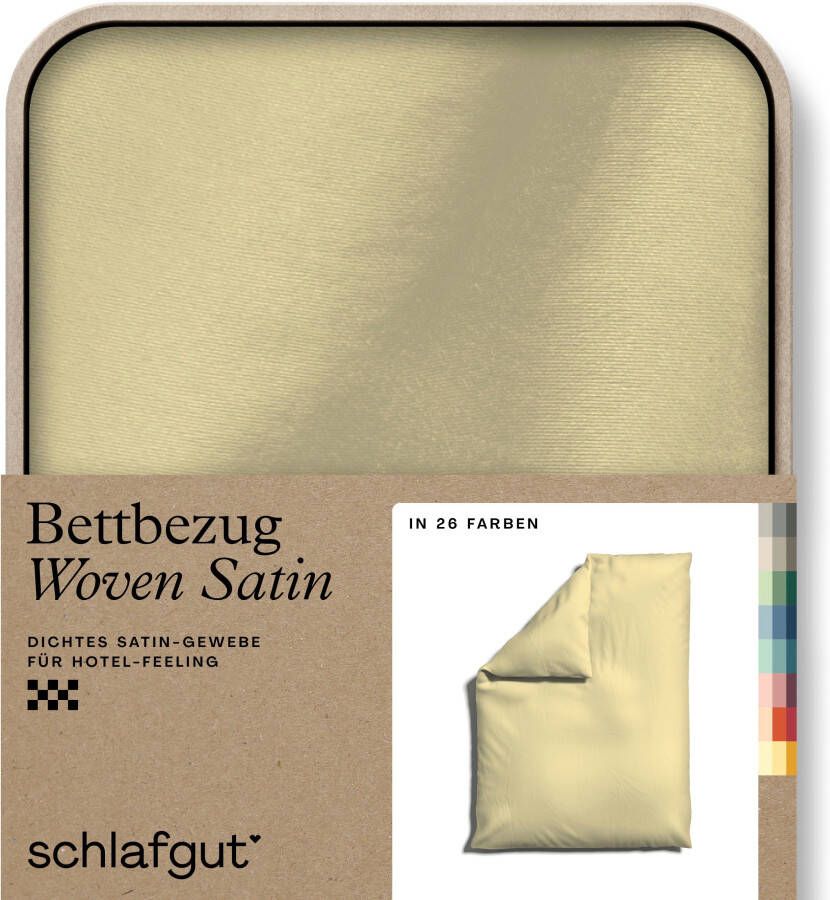 Schlafgut Dekbedovertrek Woven Satin bijzonder dicht geweven mix & match: bijpassende kussenhoes verkrijgbaar (1 stuk)