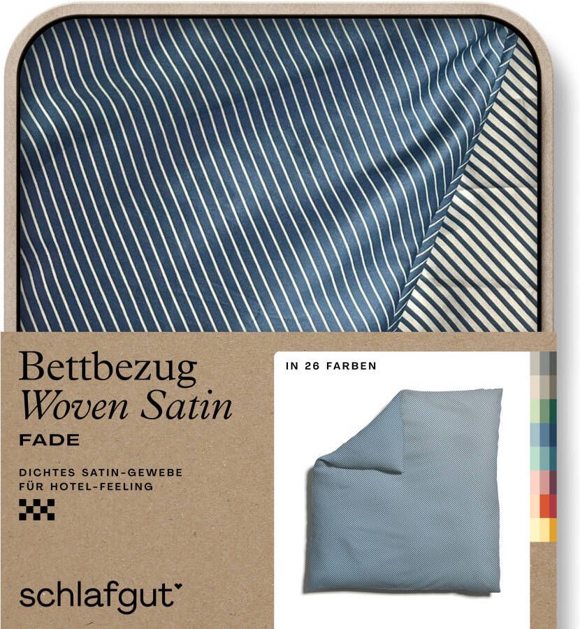 Schlafgut Dekbedovertrek Woven Satin fade met fijne strepen met kleurverloop mix & match: bijpassende kussensloop verkrijgbaar (1 stuk)