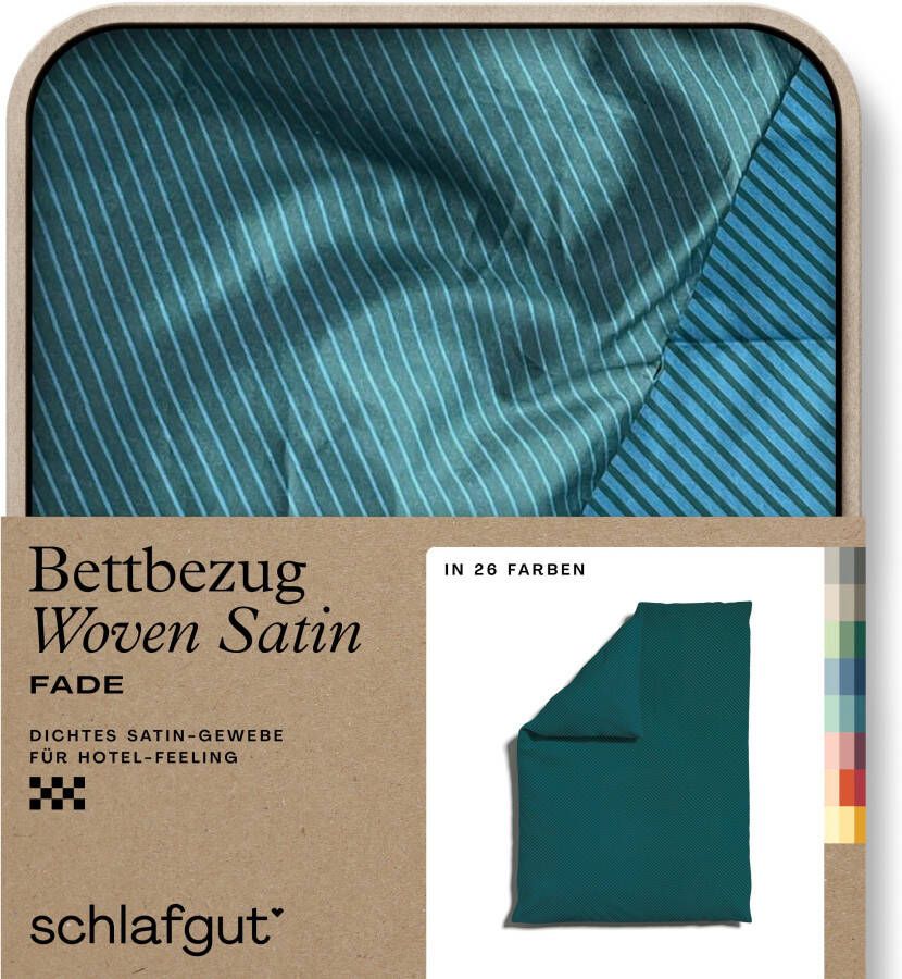 Schlafgut Dekbedovertrek Woven Satin fade met fijne strepen met kleurverloop mix & match: bijpassende kussensloop verkrijgbaar (1 stuk)