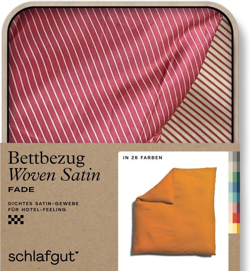 Schlafgut Dekbedovertrek Woven Satin fade met fijne strepen met kleurverloop mix & match: bijpassende kussensloop verkrijgbaar (1 stuk)