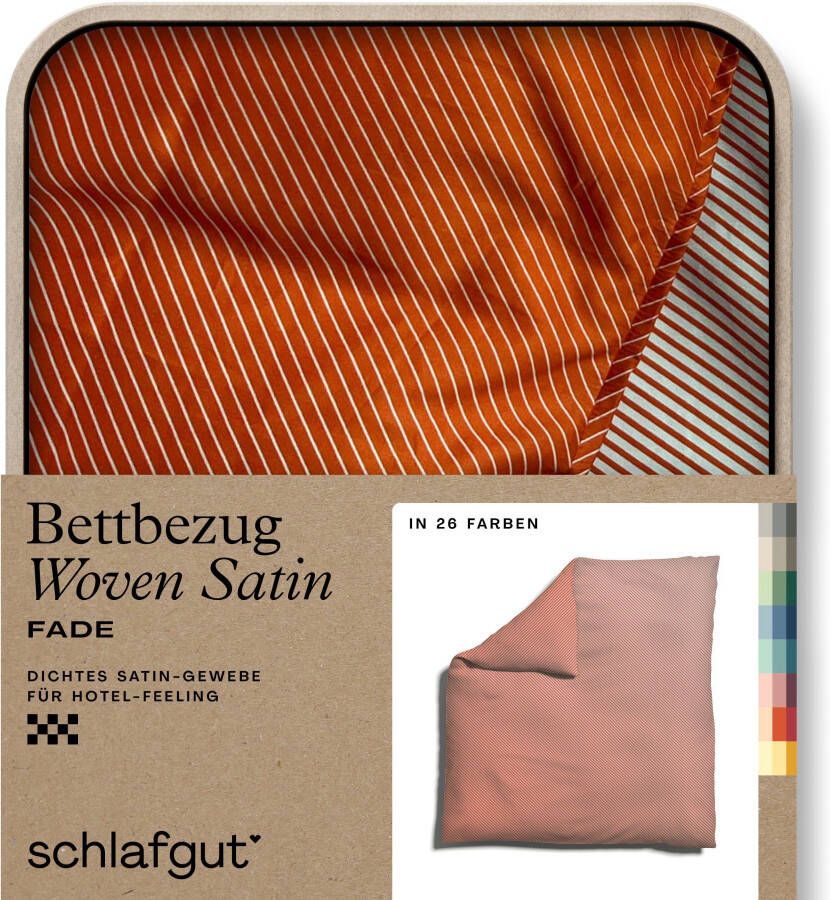 Schlafgut Dekbedovertrek Woven Satin fade met fijne strepen met kleurverloop mix & match: bijpassende kussensloop verkrijgbaar (1 stuk)