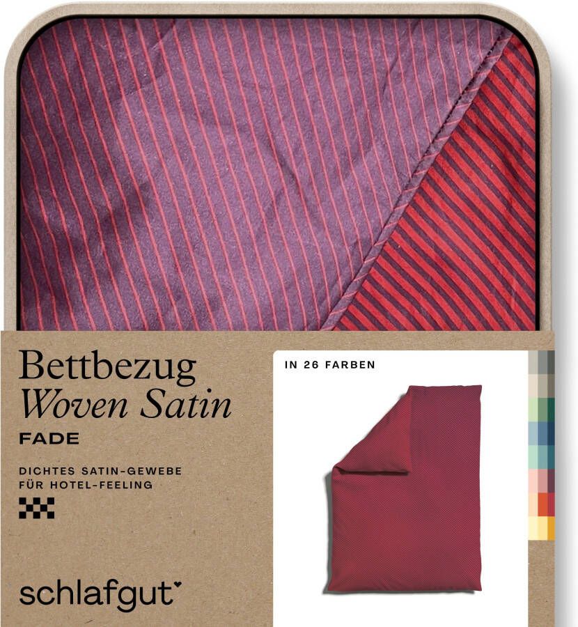 Schlafgut Dekbedovertrek Woven Satin fade met fijne strepen met kleurverloop mix & match: bijpassende kussensloop verkrijgbaar (1 stuk)