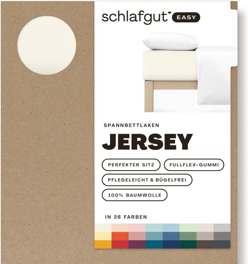 Schlafgut Hoeslaken EASY van 100% katoen zacht & absorberend merk-beddengoed voor matrassen tot 22 cm hoogte in 90x200 140x200 of 180x200 cm (1 stuk)