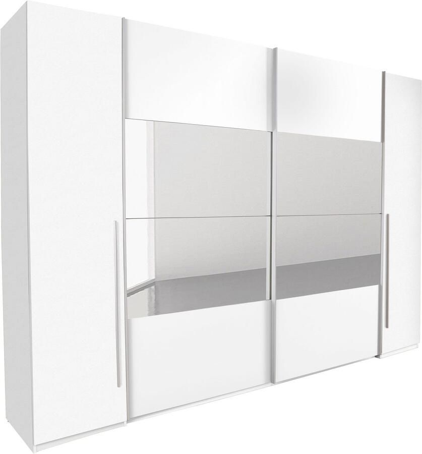 Schlafkontor Zweefdeurkast Kledingkast draaideur kast garderobe MEGA met draaideuren en schuifdeuren en spiegel veel planken
